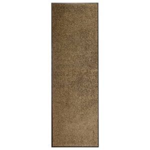 Wycieraczka Brąz 60 x 180 cm Tkanina vidaXL 1100554 Wycieraczka Brąz 60 x 180 cm Tkanina vidaXL 1100554