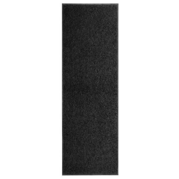 Wycieraczka Czarny 60 x 180 cm Tkanina vidaXL 1100591