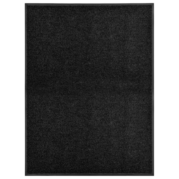 Wycieraczka Czarny 90 x 120 cm Tkanina vidaXL 1100540