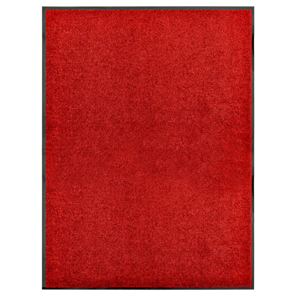Wycieraczka Czerwony 90 x 120 cm Tkanina vidaXL 1100555