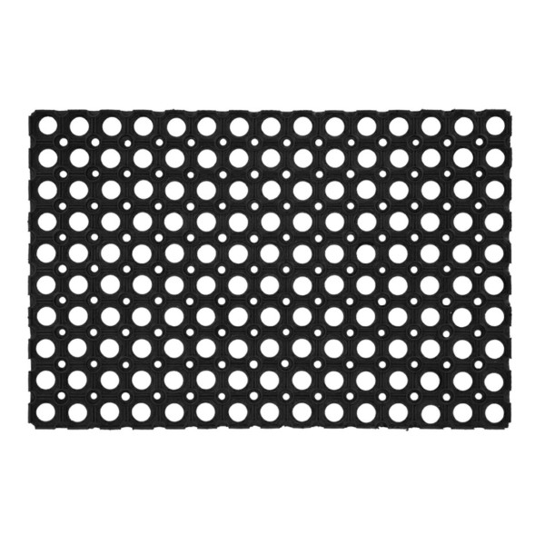 Wycieraczka do butów gumowa czarna 60x40 cm pod drzwi prostokątna 948144