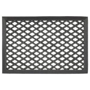 Wycieraczka do butów gumowa czarna 60×40 cm romby pod drzwi 948151
