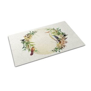 Wycieraczka domowa 90×60 Kompozycja Kwiaty Ptaki ozdobna mata Tulup 1024050 Wycieraczka domowa 90×60 Kompozycja Kwiaty Ptaki ozdobna mata Tulup 1024050