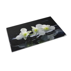 Wycieraczka domowa 90×60 Kwiaty Storczyki elegancki motyw Tulup 1023799 Wycieraczka domowa 90×60 Kwiaty Storczyki elegancki motyw Tulup 1023799